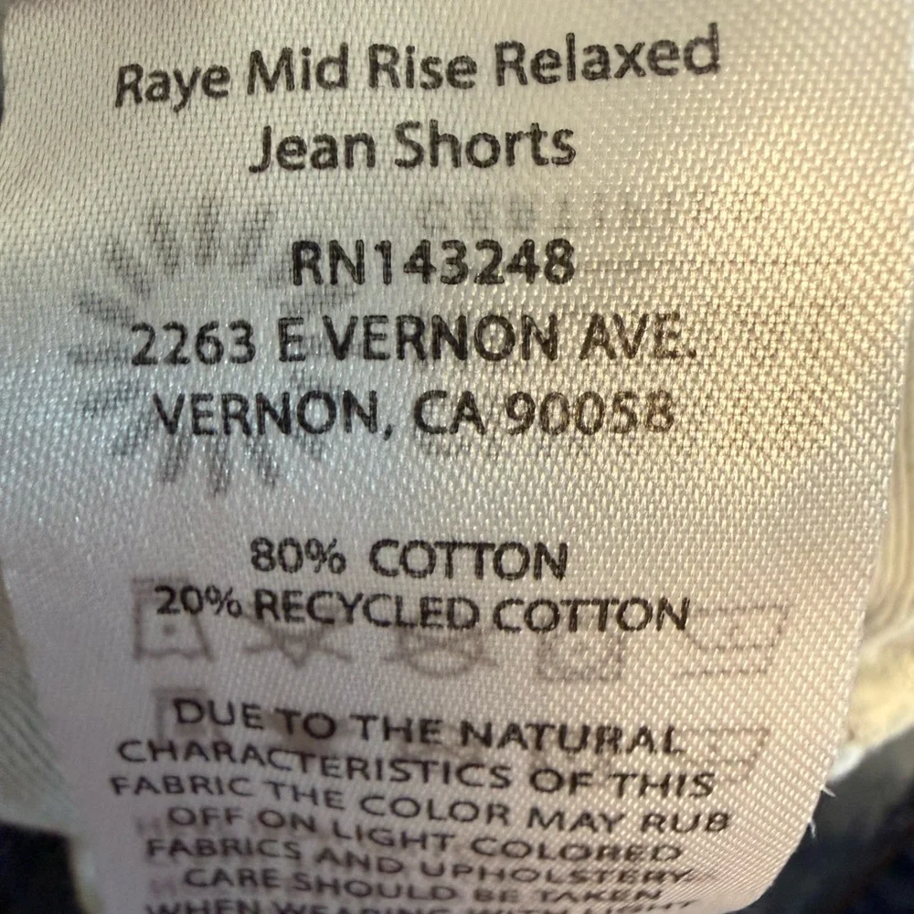 Reformation Jeans raye mid rise relaxed Denim Shorts in Denver wash size 28 - Picture 2 of 5